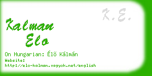kalman elo business card